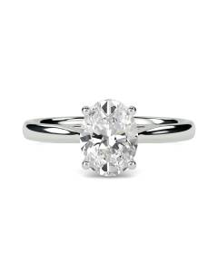 0.96ct VS1/F Oval Cut Labgrown Diamond Solitaire Ring