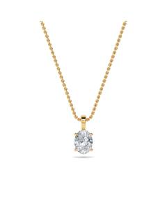 0.70ct VVS2/D Oval Cut Labgrown Diamond Solitaire Pendant