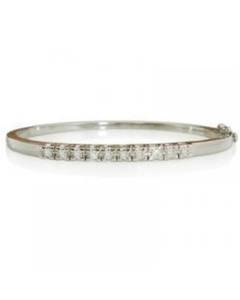 1.00ct VS/F-G Oval Shaped Princess Lab Grown Diamond Set Bangle