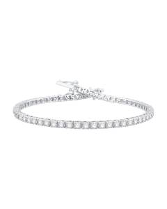 3.00ct VVS1/D-E 7Inches Round Cut Labgrown Tennis Bracelet