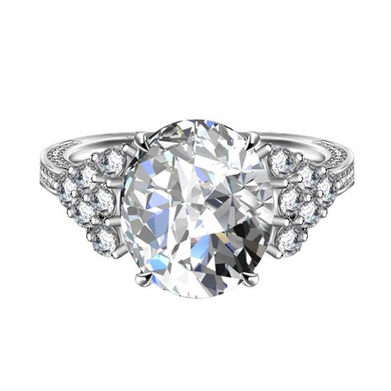 Oval & Round Diamond Vintage Ring