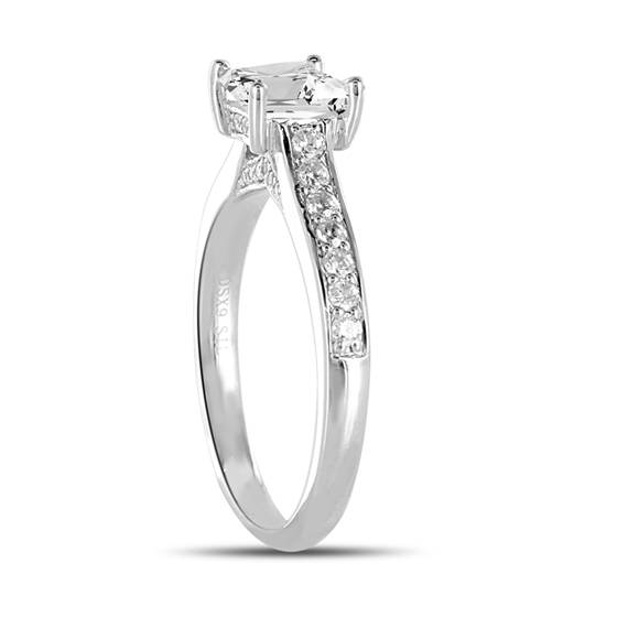 1.30ct SI2/F Princess Natural Diamond Ring