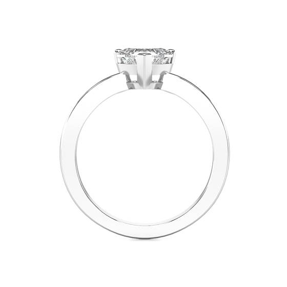 0.92ct I1/F Traditional Heart Natural Diamond Engagement Ring