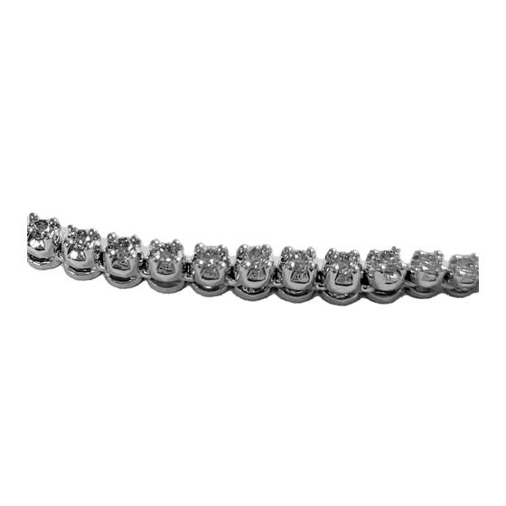 3.19ct VS/H-I Round Natural Diamond Single Row Tennis Necklace