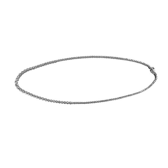4.00ct VVS/G-H Round Natural Diamond Single Row Tennis Necklace