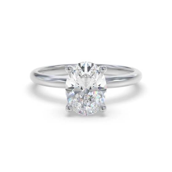 0.70ct VVS1/E Oval Cut Labgrown Solitaire Ring