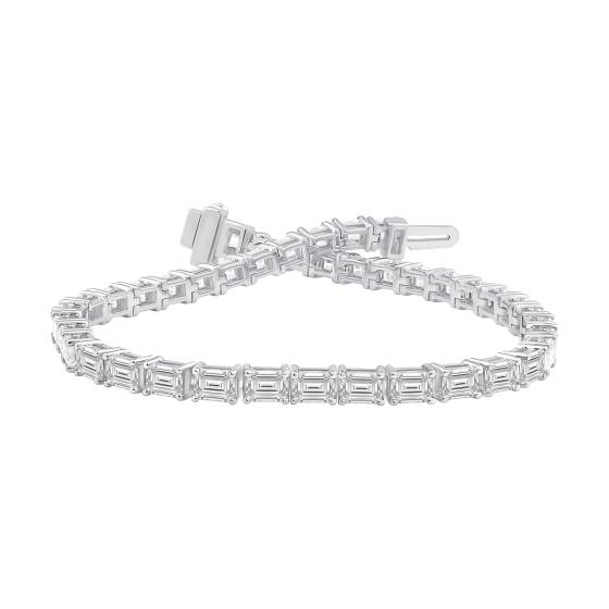 8.00ct VS/E-F Emerald cut Labgrown Diamonds Bracelet