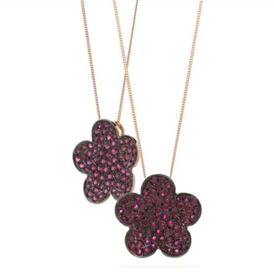 1.30ct Round Ruby and Diamond Pendant