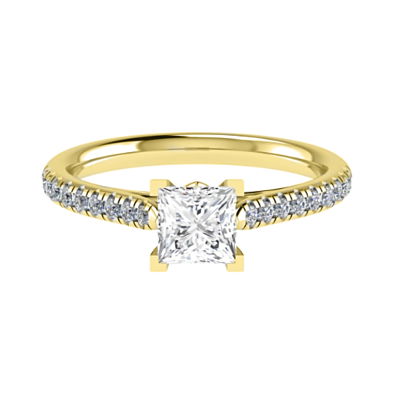 1.50ct IF/F Princess Natural Diamond Shoulder Set