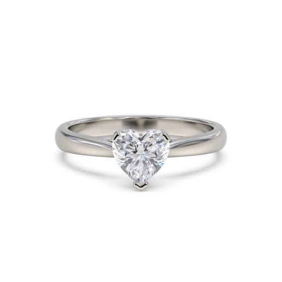 AGI Certified 0.73ct VS2/H Heart Natural Diamond Engagement Ring
