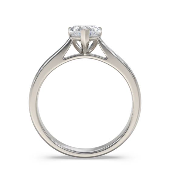 AGI Certified 0.73ct VS2/H Heart Natural Diamond Engagement Ring