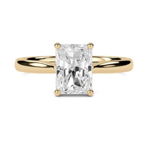 2.05ct VVS2/E Radiant Cut Lab Grown Solitaire Ring