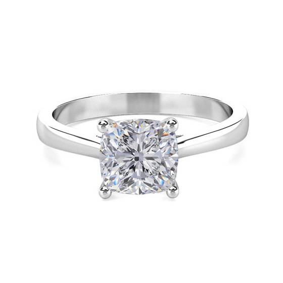 0.90ct VS2/J Cushion Natural Diamond Engagement Ring
