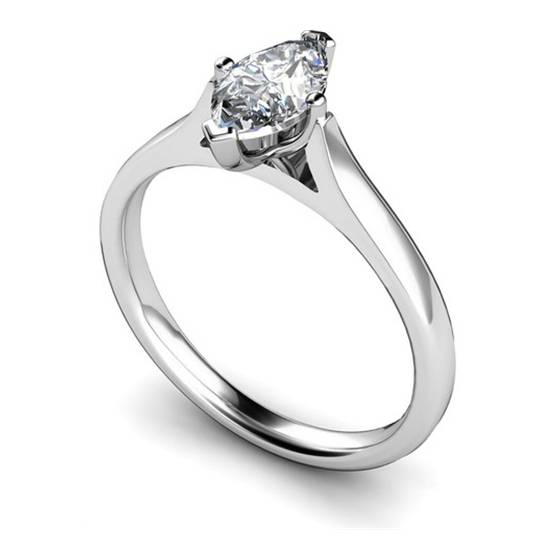 0.90ct SI1/E Marquise Natural Diamond Engagement Ring