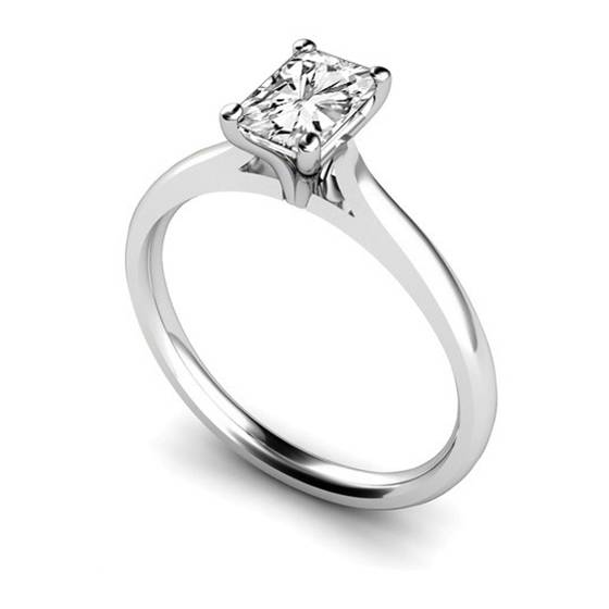 0.93ct VVS1/H Elegant Radiant Natural Diamond Engagement Ring