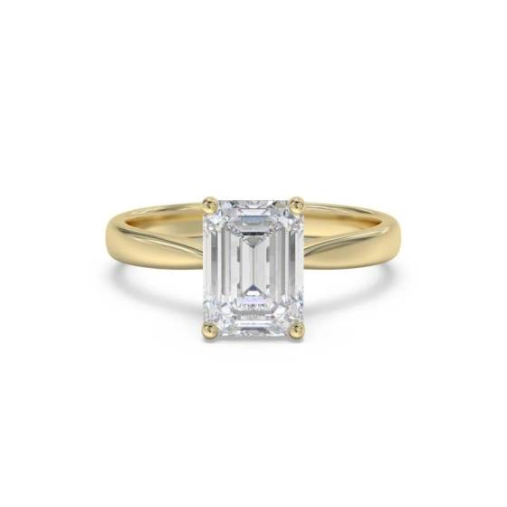 1.55ct VVS2/E Radiant Cut Labgrown Solitaire Ring