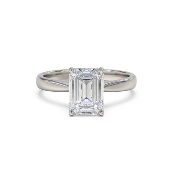 2.58ct VVS2/D Radiant Cut Labgrown Solitaire Ring