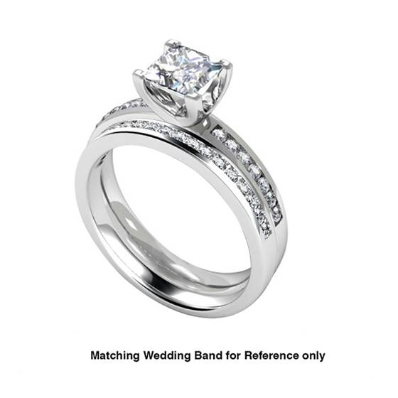 1.56ct VVS1/F Princess Natural Diamond Shoulder Set Ring
