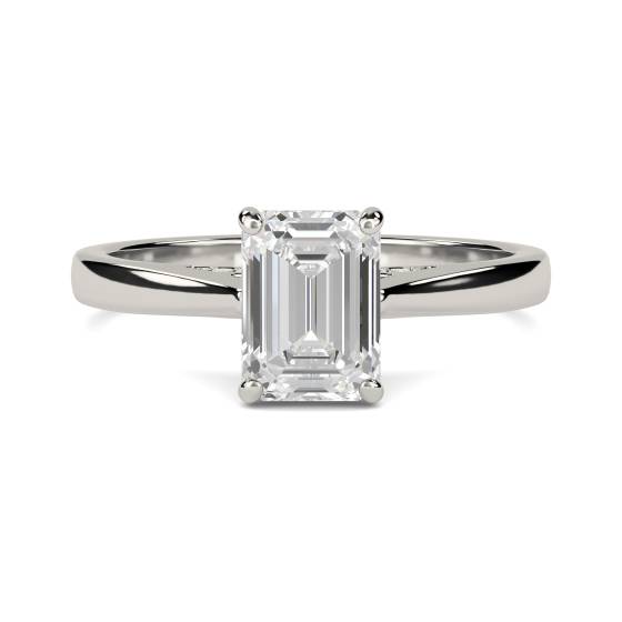 1.51ct VS1/E Emerald cut Lab Grown Diamond Solitaire Ring