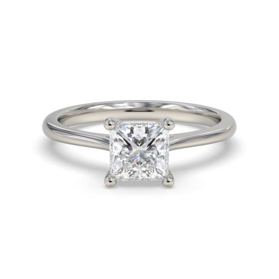 1.51ct VVS2/E Princess cut Lab Grown Diamond Solitaire Ring