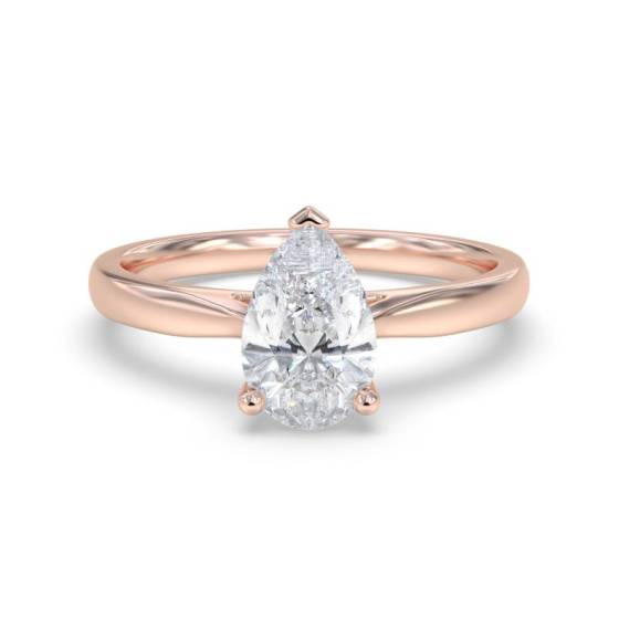 3.03ct VS1/F Pear Cut Lab Grown Solitaire Ring
