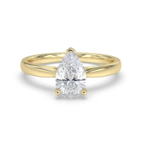 1.10ct VS1/E Pear Cut Lab Grown Solitaire Ring