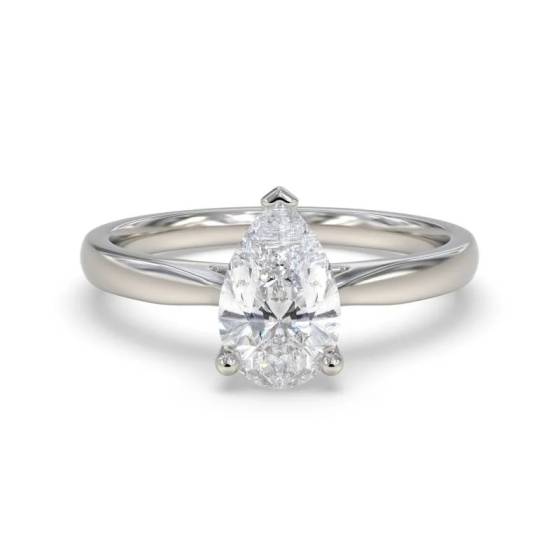 1.21ct VS1/D Pear Cut Lab Grown Solitaire Ring