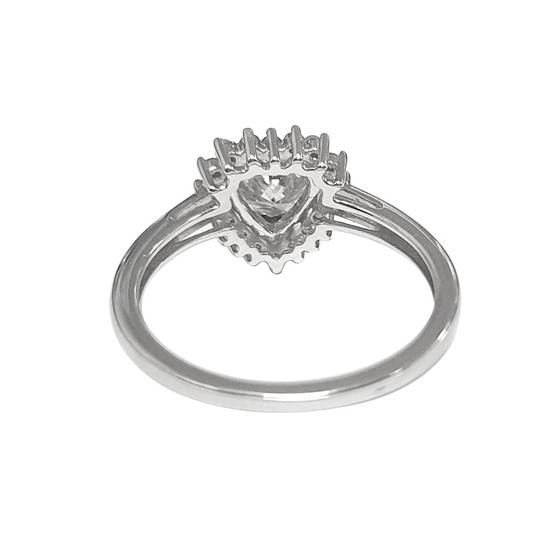 1.30ct SI2/F Heart Cut Single Halo Natural Diamond Ring