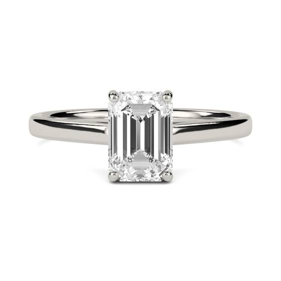 2.00ct VS2/F Emerald cut Lab Grown Diamond Solitaire Ring