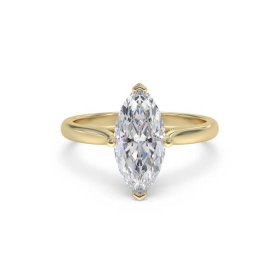 1.58ct VVS2/D Marquise Cut Labgrown Solitaire Ring