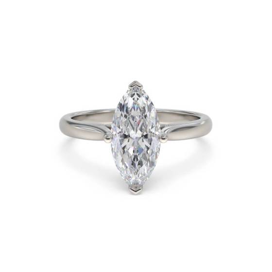 1.53ct VVS2/E Marquise Cut Labgrown Solitaire Ring