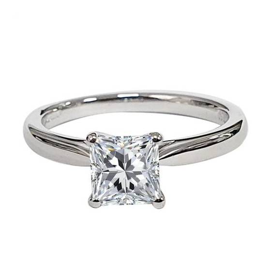 3.50ct I1/G Cushion Natural Diamond Solitaire Engagement Ring