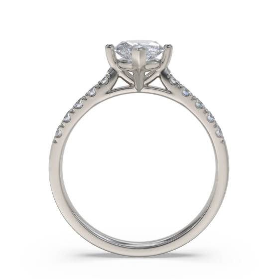 2.01ct VS1/G Marquise Natural Diamond Shoulder Set Ring