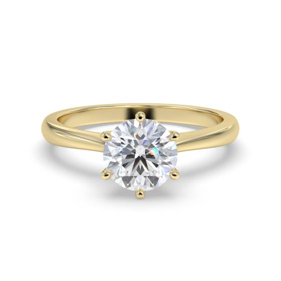 1.03ct VS2/D Round cut Lab Grown Diamond Solitaire Ring