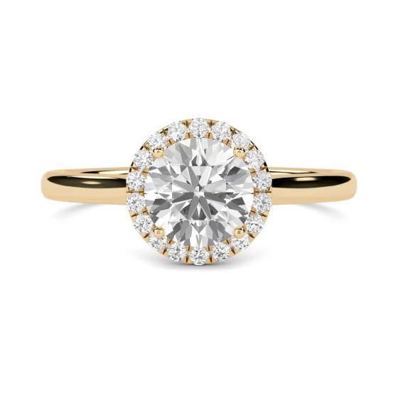 GIA Certified 0.70ct SI2/E Elegant Round Natural Diamond Single Halo Ring