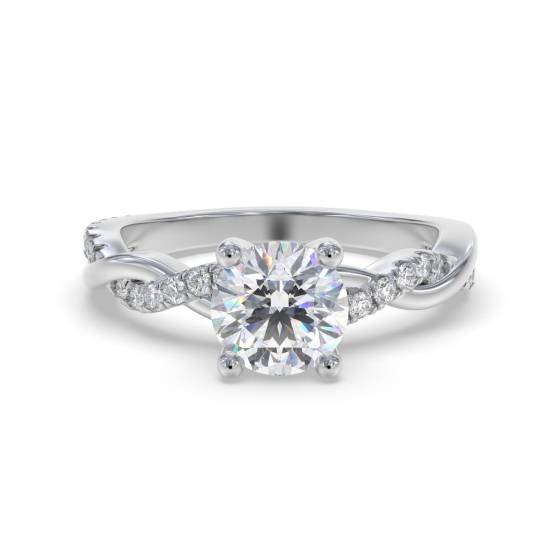 0.50ct SI2/G Round cut Natural Diamonds Shoulder Set Ring