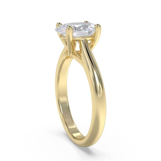 Modern Oval Diamond Engagement Ring