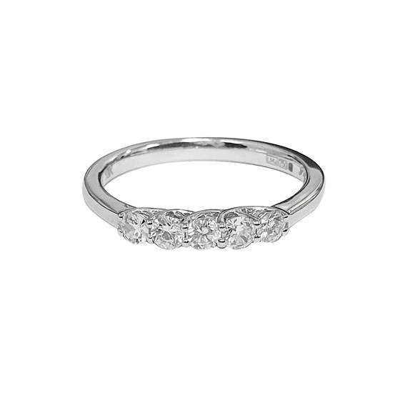 0.30ct VS/FG Round Cut 5 Sone Natural Diamond Ring
