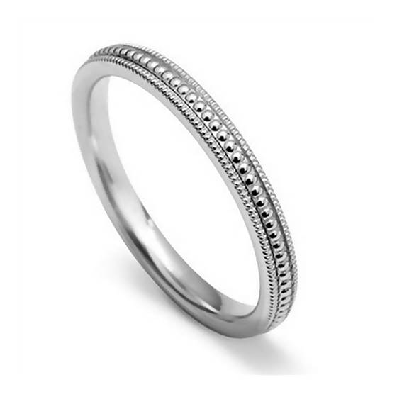 3mm Vintage Court Shape Wedding Ring