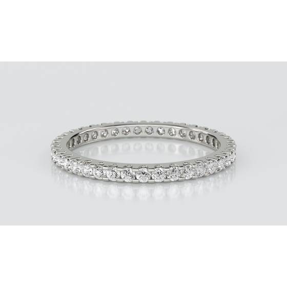 0.48ct VS/E-F 2mm Elegant Round Natural Diamond Full Eternity Ring