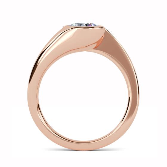 Round Diamond Bezel Set Engagement Ring