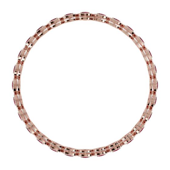 12.30ct Elegant Diamond and Ruby Tennis Bracelet
