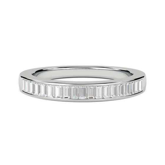 0.52ct VS/E-F Baguette Natural Diamond Eternity Ring