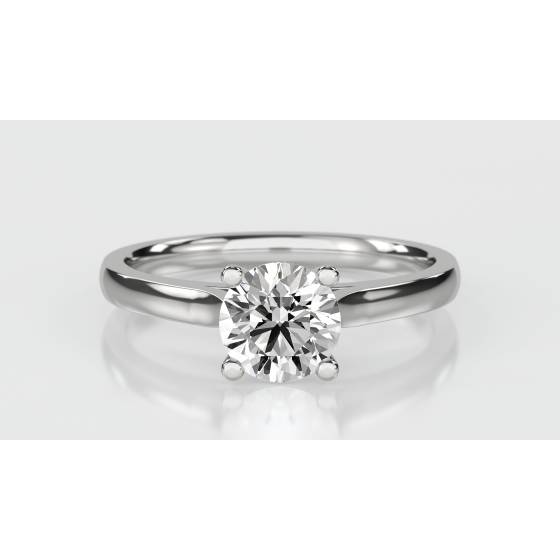 Traditional Round Diamond Solitaire Ring