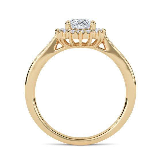 Oval Diamond Halo Ring