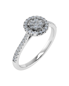 0.25ct VS/G-H Round Diamond Set Cluster Ring
