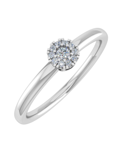 0.05ct VS/G-H Round Diamond Set Cluster Ring