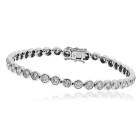 Classic Single Row Diamond Bezel Set Tennis Bracelet