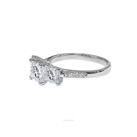 Graduated Princess Diamond Trilogy Ring