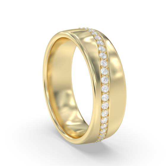 6mm Full Set Round Diamond Wedding Ring